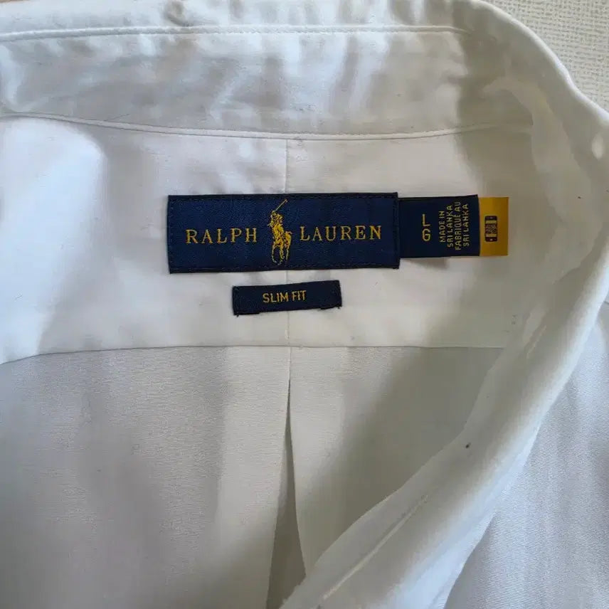 [BUNJANG] Polo Ralph Lauren Slim Fit Poplin White Shirt L / 폴로 슬림핏 포플린 화이트 셔츠 L