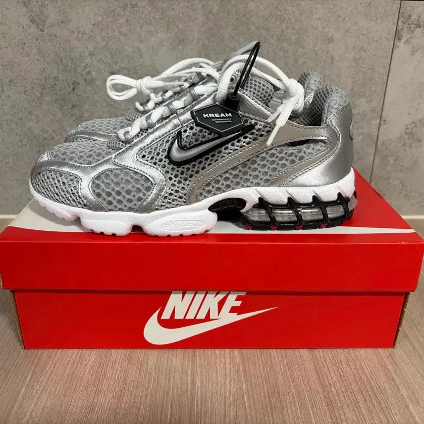 [BUNJANG] Nike Air Zoom Spiridon Cage 2 Metallic Silver (255) / 미사용 새상품) 255 나이키 에어줌 스피리돈 케이지2 메탈릭실버