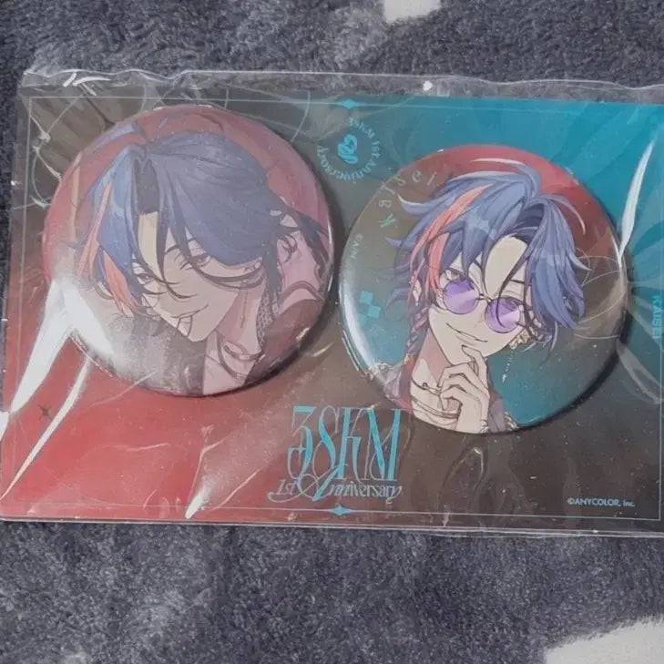 [BUNJANG] Nijisanji Kaisei 1st Anniversary Can Badge Set / 니지산지 3SKM 카이세이 1주년 캔뱃지 세트