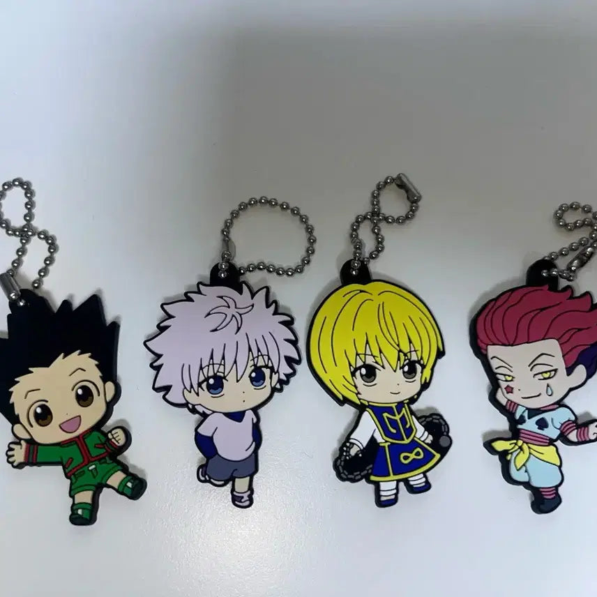 [BUNJANG] Hunter x Hunter Capsule Gacha Rubber Strap Mascot Set / 헌터x헌터 캡슐 가챠 러버스트랩 마스코트 곤 키르아 크라피카 히소카