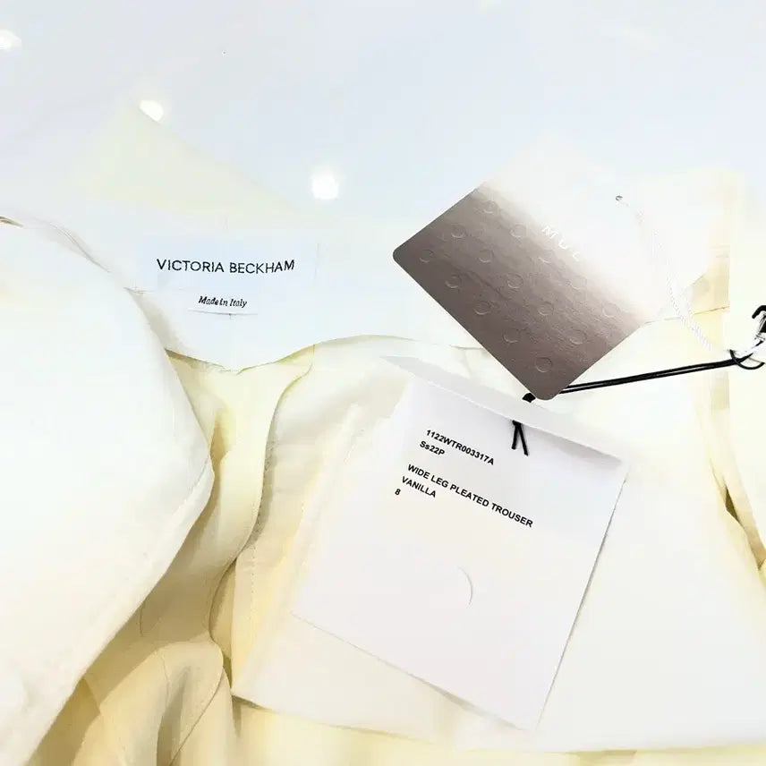 [BUNJANG] Victoria Beckham Wide Leg Trousers Ivory Size UK 8 / 빅토리아베컴 와이드 슬랙스 아이보리 36(55) 새상품