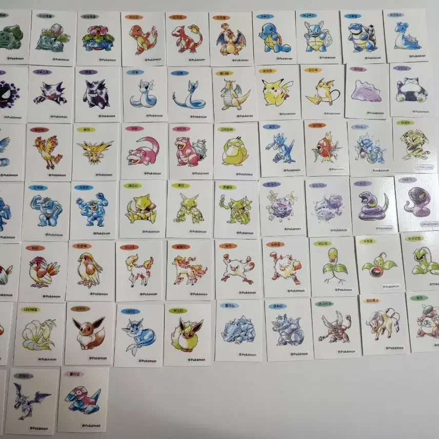 [BUNJANG] Pokemon 30th Anniversary Artwork Ttibusil 63 Types / 포켓몬 30주년 아트워크 띠부씰 63종 개봉