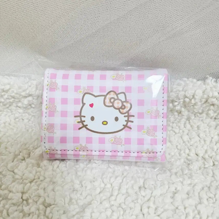 [BUNJANG] Hello Kitty Pink Checkered Wallet / 헬로키티 핑크 체크 지갑