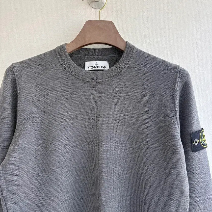 [BUNJANG] Stone Island Grey Knit Sweater M / 정품 스톤아일랜드 그레이 니트