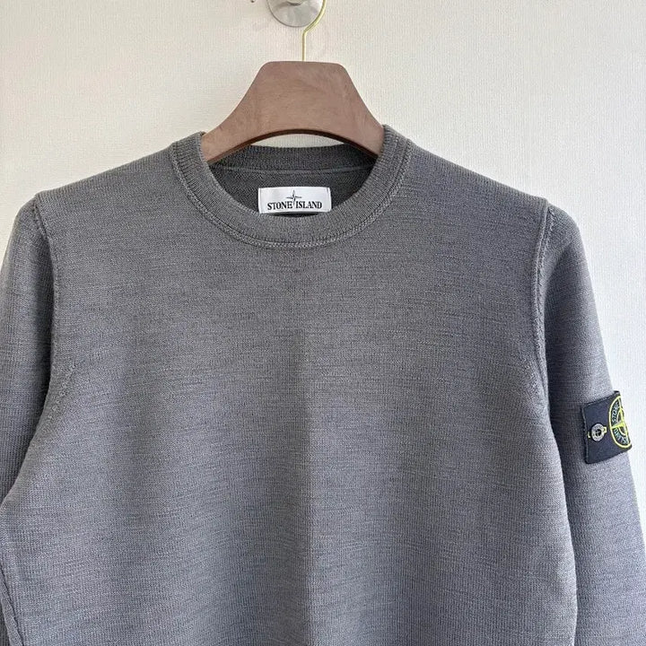 [BUNJANG] Stone Island Grey Knit Sweater M / 정품 스톤아일랜드 그레이 니트