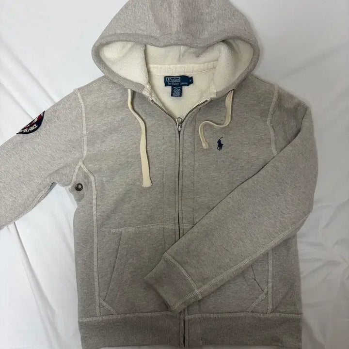 [BUNJANG] Polo Ralph Lauren Grey Wool Winter Hoodie Zip-Up / 폴로 랄프로렌 그레이 양모 겨울용 후드 집업