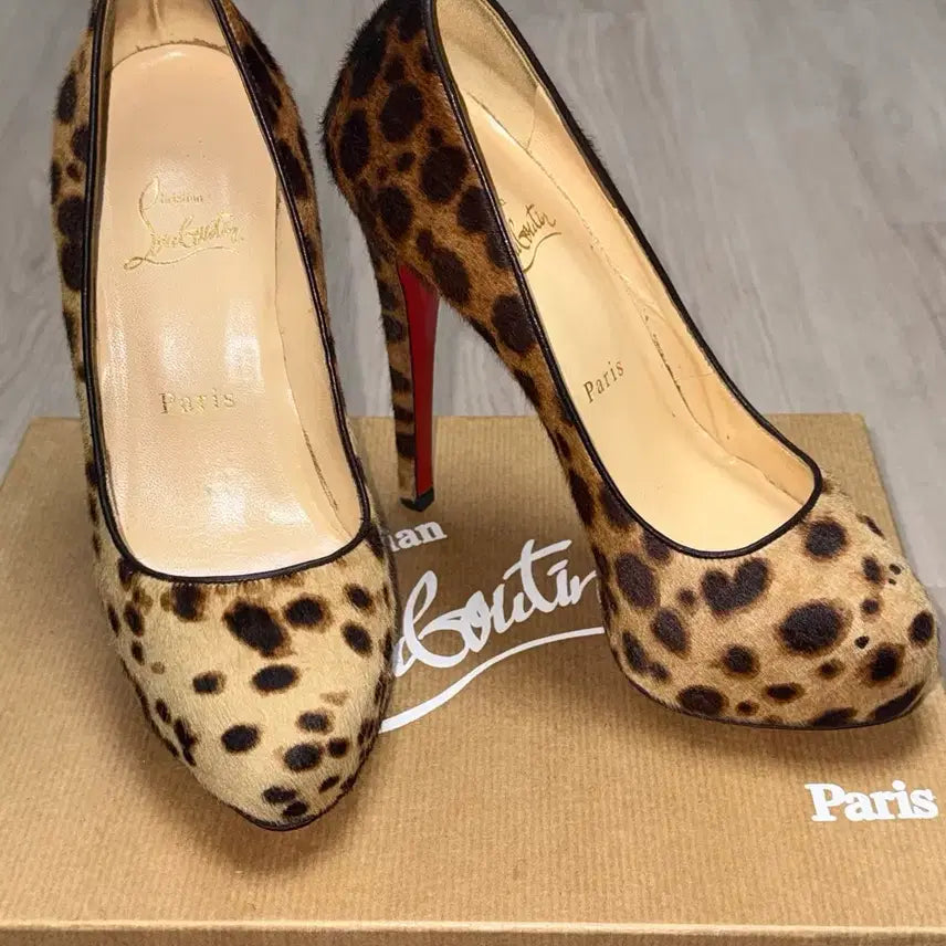[BUNJANG] Christian Louboutin Leopard Calf Hair Pumps / 정품 크리스찬 루부탱 호피 레오파드 펌프스힐 송치퍼 갸루