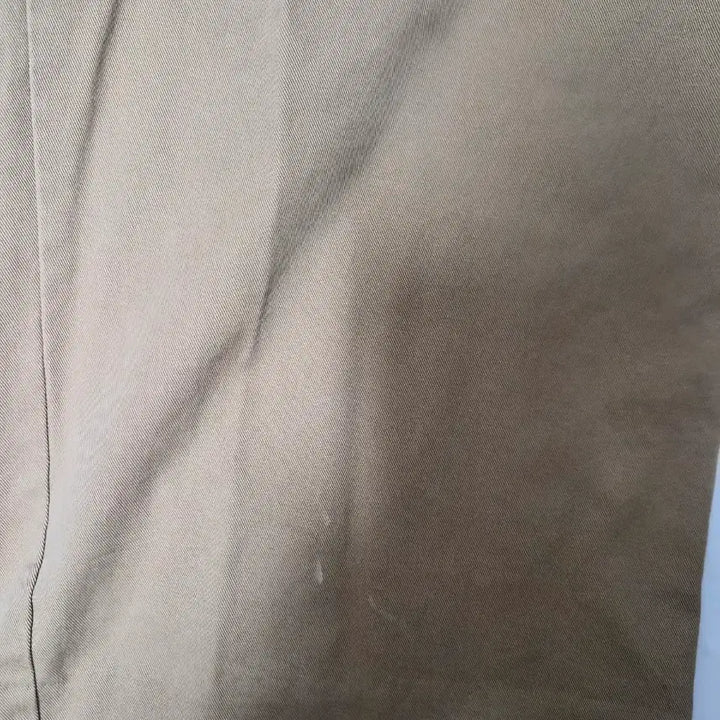 [BUNJANG] Wide Pintuck Cotton Pants - Beige, Size 2 / 와이드 핀턱 베이지 면바지 2사이즈