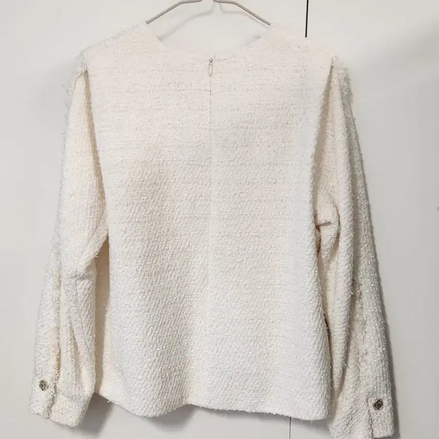 [BUNJANG] Rat by T Ivory Sequin Lettering Knit Sweater / 래트바이티 아이보리 스팽글 포인트 니트 가슴둘레 82