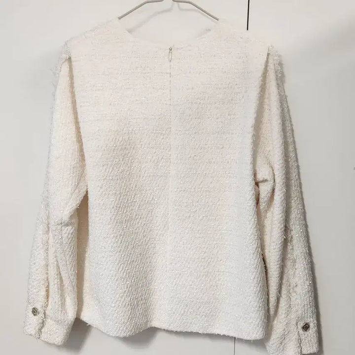[BUNJANG] Rat by T Ivory Sequin Lettering Knit Sweater / 래트바이티 아이보리 스팽글 포인트 니트 가슴둘레 82