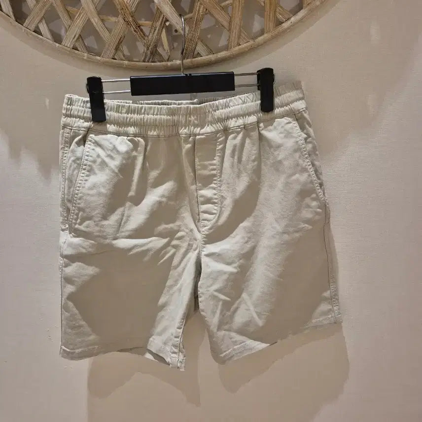 [BUNJANG] ZARA Cotton Shorts L Size (Beige/Navy) / ZARA 2개 베이지 네이비 코튼 반바지 L사이즈