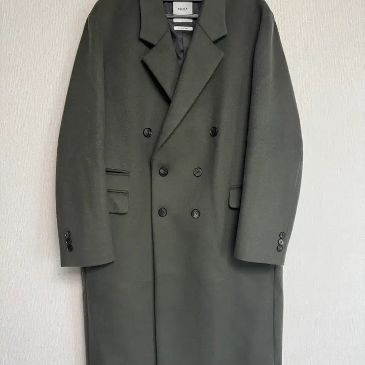 [BUNJANG] Bellier Cashmere 30 Double Coat Olive L / 벨리에 캐시30 더블코트 올리브 L