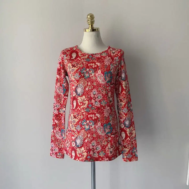 [BUNJANG] Oilily Red Flower S Size T-Shirt / oilily 오일릴리 레드 플라워 S사이즈 티셔츠