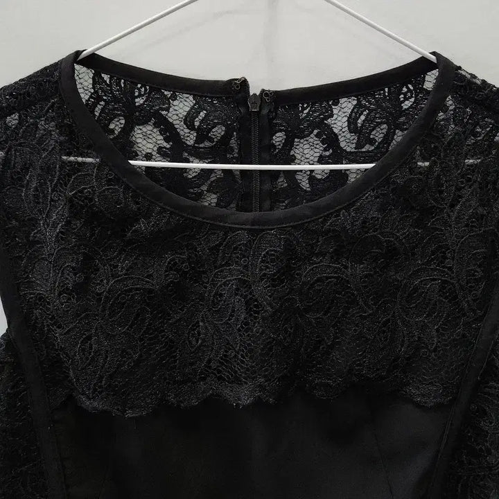 [BUNJANG] Vintage Feminine Lace Black Mini Dress / 빈티지 페미닌 레이스 블랙 미니 원피스