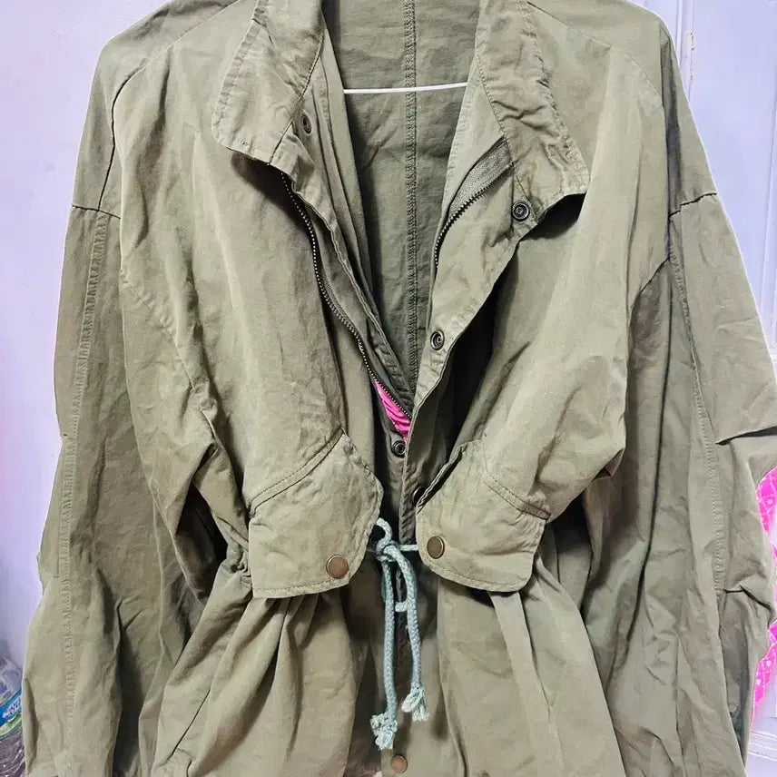 [BUNJANG] Khaki Field Jacket (One Size) / 카키색 야상 자켓 (프리사이즈)