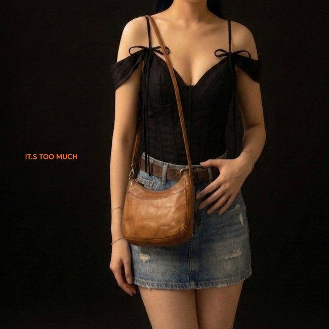 [BUNJANG] Fossil Mini Leather Crossbody Bag Vintage / 7111 파슬가방 크로스백 미니백 미니가방 가죽백 가죽가방 빈티지가방