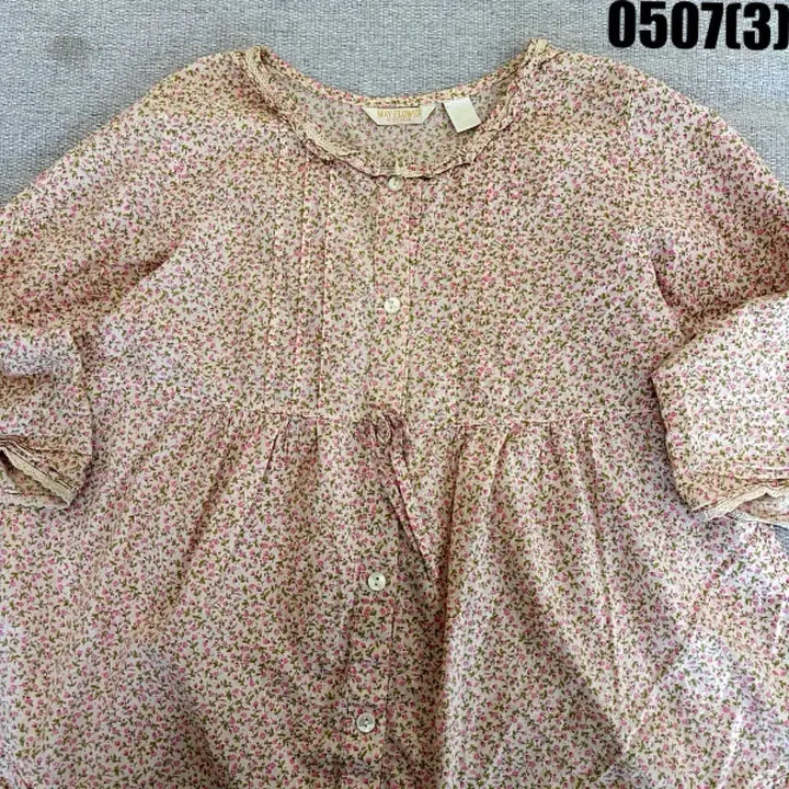[BUNJANG] Vintage Flower Pattern Blouse / 빈티지 플라워 패턴 블라우스 0507