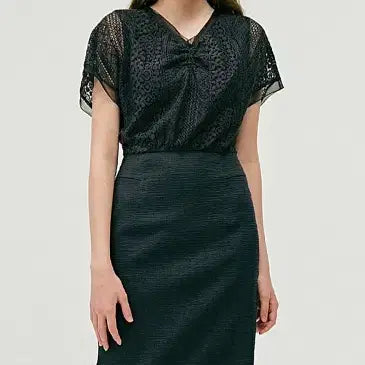 [BUNJANG] Mine Lace Block Dress Size 55 / 마인 mine 레이스 블록 원피스 55 사이즈 정품