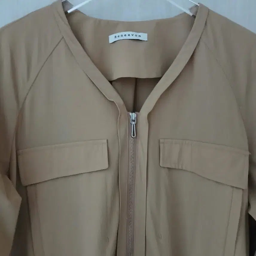 [BUNJANG] Lenibon Zip-up Pleated Long Dress / 레니본 집업 주름 롱 원피스