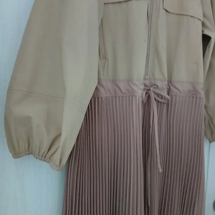 [BUNJANG] Lenibon Zip-up Pleated Long Dress / 레니본 집업 주름 롱 원피스