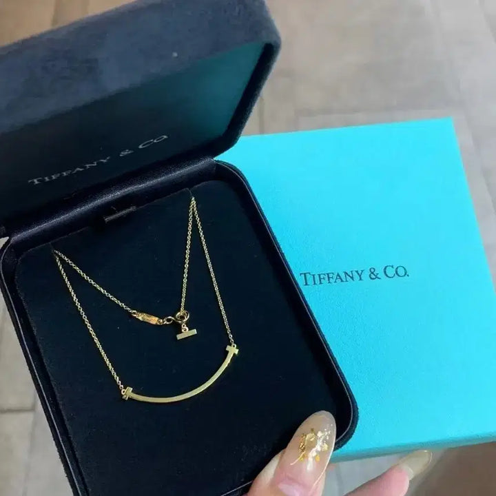 [BUNJANG] Tiffany &amp; Co. T Smile Necklace Small 18K Yellow Gold / 티파니 앤 코 T 스마일 네크리스 스몰