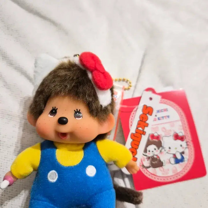 [BUNJANG] Sekiguchi Monchhichi Kitty Collaboration Keyring / 세키구치 몬치치 키티 콜라보 키링