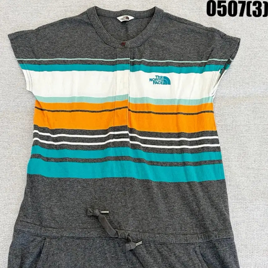 [BUNJANG] The North Face Striped Short Sleeve Dress M / 노스페이스 스트라이프 반팔 원피스 M 0507