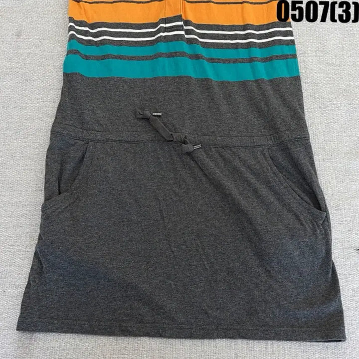 [BUNJANG] The North Face Striped Short Sleeve Dress M / 노스페이스 스트라이프 반팔 원피스 M 0507