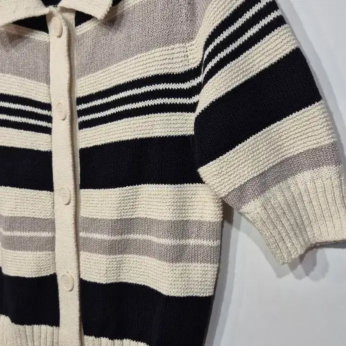 [BUNJANG] COS Stripe Short Sleeve Cardigan / COS 코스 스트라이프 반팔 가디건