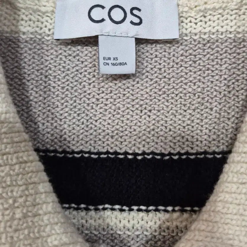 [BUNJANG] COS Stripe Short Sleeve Cardigan / COS 코스 스트라이프 반팔 가디건