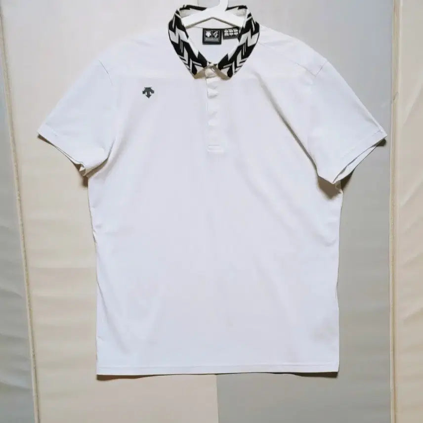 [BUNJANG] Descente Collar Short Sleeve T-Shirt White XXL / [XXL] 데상트 카라 반팔티 화이트396