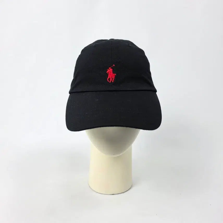 [BUNJANG] Black Embroidered Red Logo Ball Cap / 블랙 자수레드로고 볼캡 모자 free. 0325