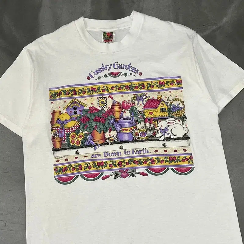 [BUNJANG] Vintage Country Gardens Short Sleeve T-Shirt / 빈티지 Country Gardens 반팔티 y16623