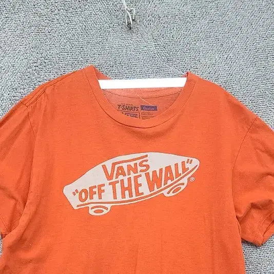 [BUNJANG] Vans Printing Orange Short Sleeve T-Shirt Medium / 반스 프린팅 오렌지 반팔티 Medium