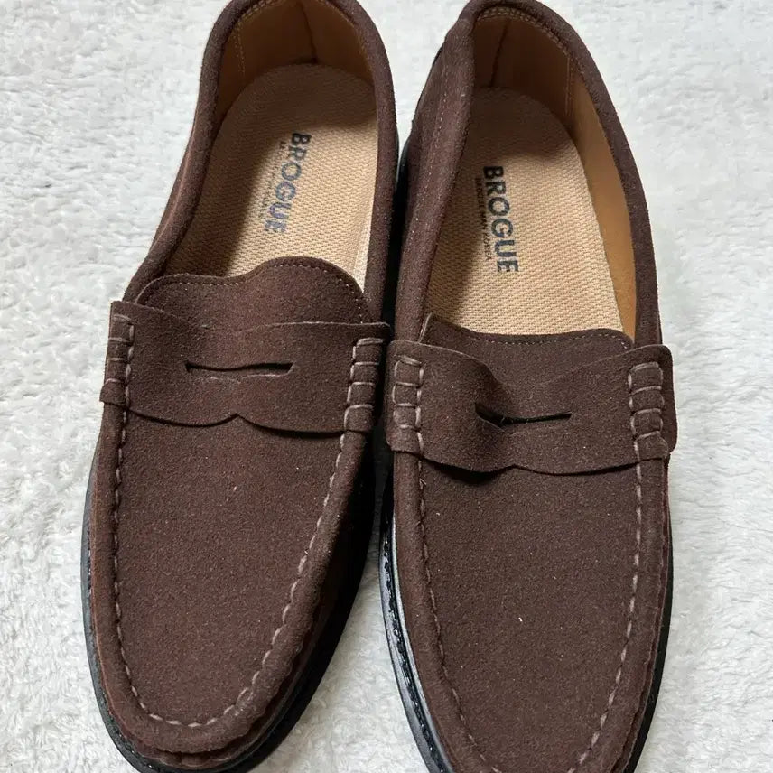 [BUNJANG] BROGUE Brown Suede Loafers Size 250 / BROGUE 브라운 스웨이드 로퍼 250