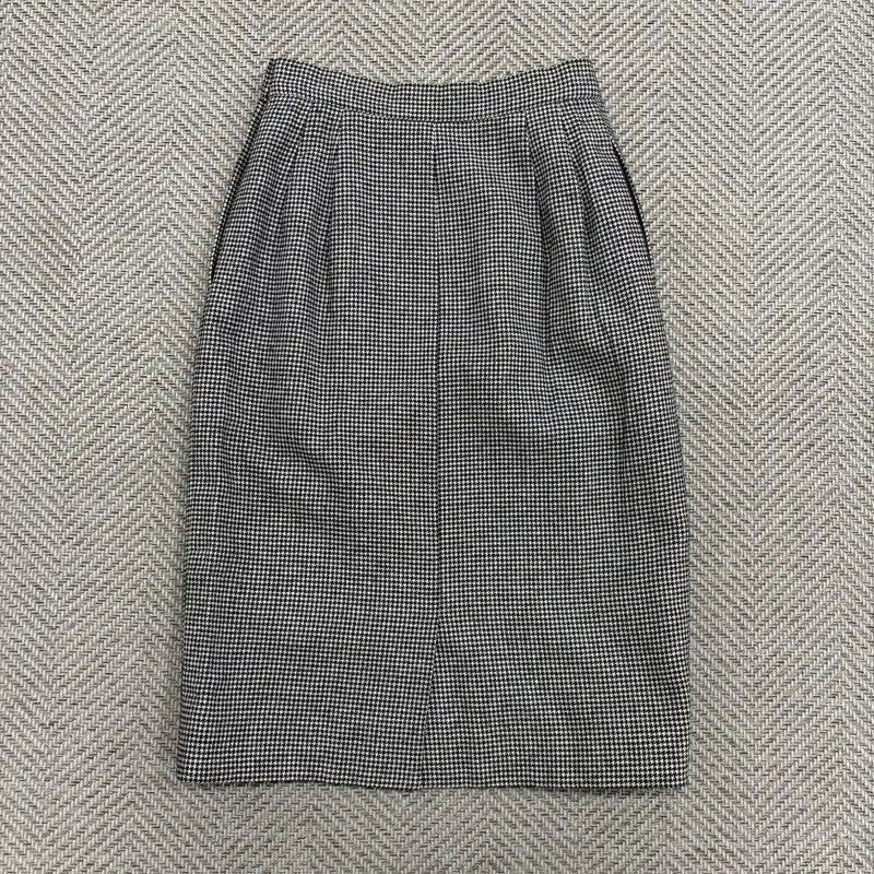 [BUNJANG] Saint Laurent Houndstooth Wool Skirt / 입생로랑 하운드투스 스커트 v3586