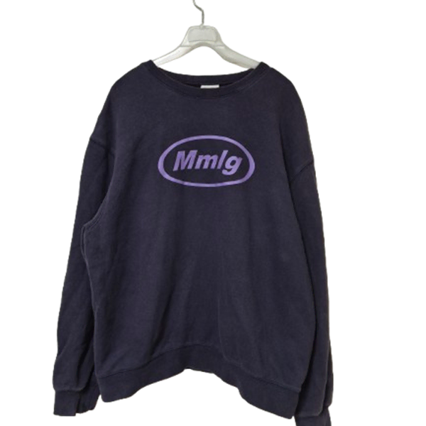 [BUNJANG] MMLG Authentic Oversized Crewneck Long Sleeve T-Shirt (Navy, L) / MMLG 정품 오버핏 남자 춘추동 남성 라운드넥 맨투맨긴팔티셔츠L