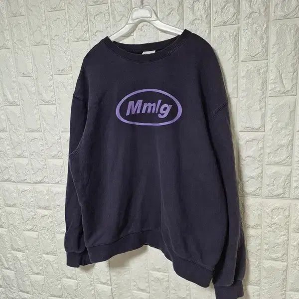 [BUNJANG] MMLG Authentic Oversized Crewneck Long Sleeve T-Shirt (Navy, L) / MMLG 정품 오버핏 남자 춘추동 남성 라운드넥 맨투맨긴팔티셔츠L