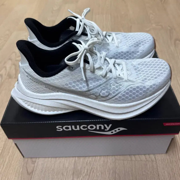 [BUNJANG] Saucony Endorphin Speed 5 White/Black Running Shoes (Size 265) / Saucony 엔돌핀 스피드 5 화이트 검(사이즈 265)