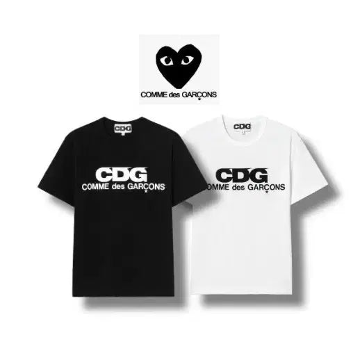[BUNJANG] Comme des Garçons CDG Short Sleeve T-shirt / 정품/무료배송) 꼼데가르송 CDG 반팔티 , 블랙 화이트
