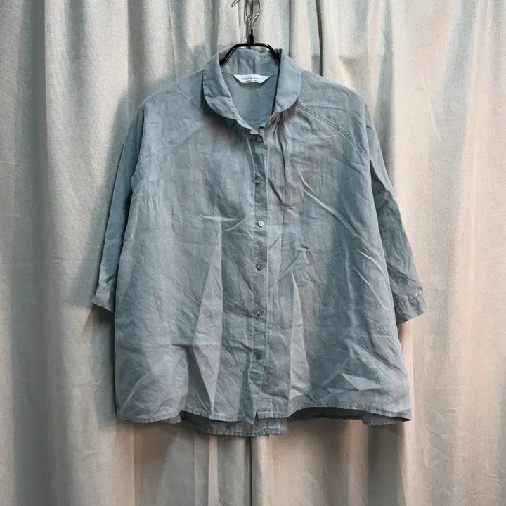 [BUNJANG] DESIGN.BLUE Linen Blend Loose Fit 7/10 Sleeve Women&