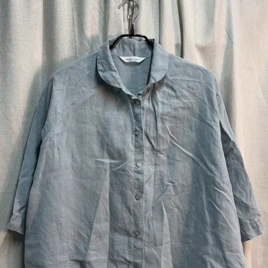 [BUNJANG] DESIGN.BLUE Linen Blend Loose Fit 7/10 Sleeve Women&