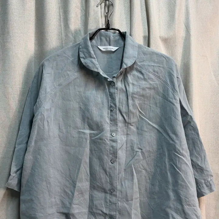 [BUNJANG] DESIGN.BLUE Linen Blend Loose Fit 7/10 Sleeve Women&