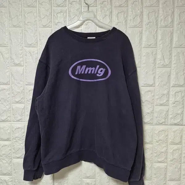 [BUNJANG] MMLG Authentic Oversized Pullover Sweatshirt (Navy, L) / MMLG 정품 오버핏 남자 춘추동 남성 라운드넥 맨투맨긴팔티셔츠L