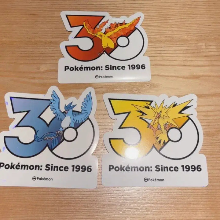 [BUNJANG] Pokemon 30th Anniversary Moltres, Zapdos, Articuno Sticker Set / 프리져 썬더 파이어 세트 포켓몬 30주년 기념 스티커