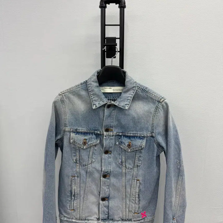[BUNJANG] Off-White Bleach Slim Fit Denim Jacket (M) / [세븐럭셔리샵] (M) 오프화이트 블리치 슬림핏 데님 자켓