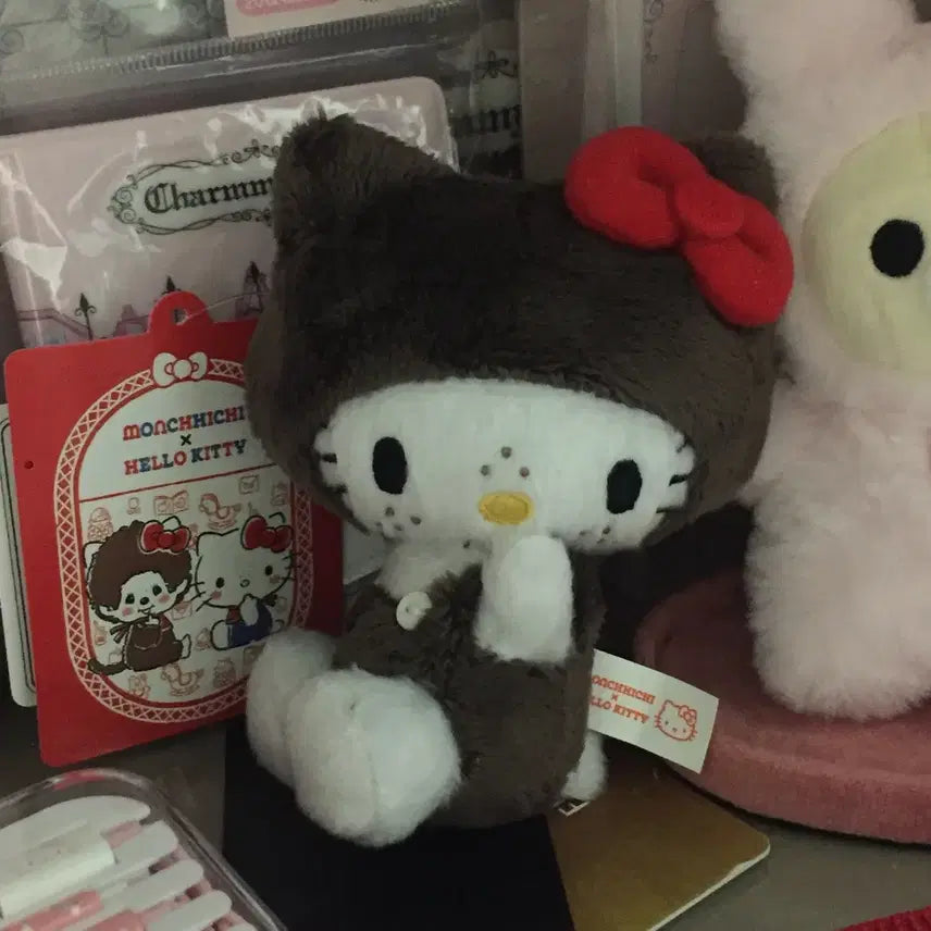 [BUNJANG] Hello Kitty x Monchhichi Collaboration Doll Keychain / 헬로키티 몬치치 콜라보 인형 키링 판매