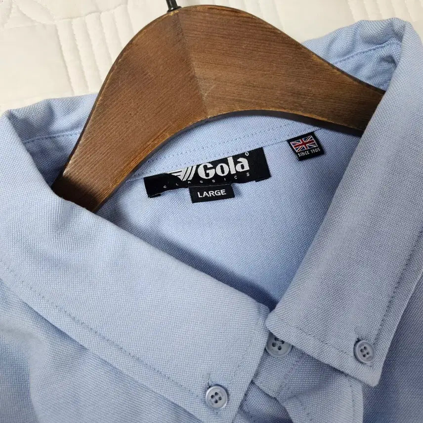 [BUNJANG] Gola Light Blue Oxford Shirt / Gola 골라 하늘색 옥스포드 남방 셔츠