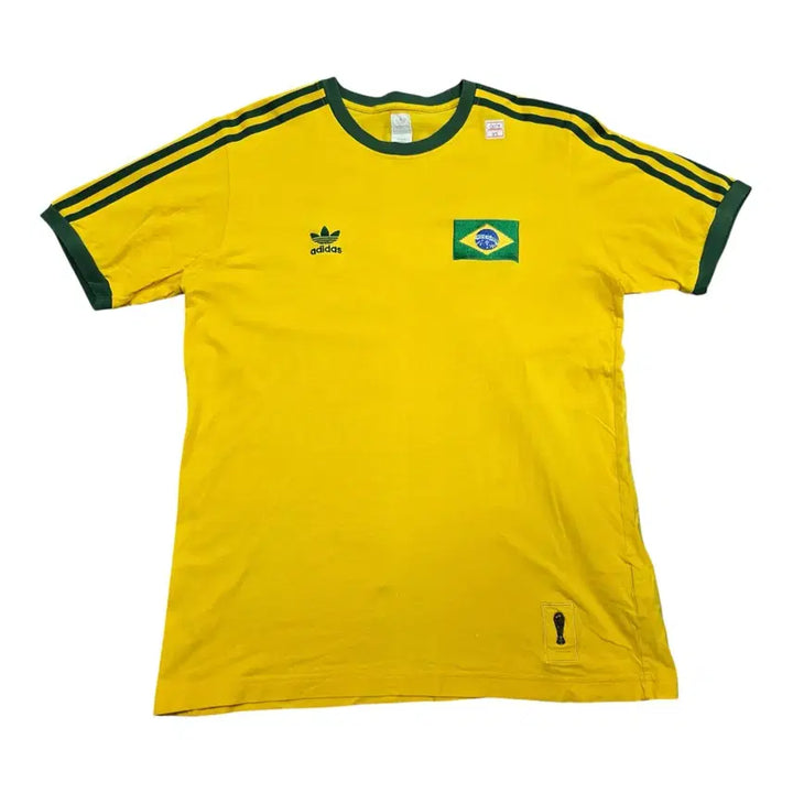[BUNJANG] Adidas FIFA Brazil Ringer T-Shirt / (바배) 아디다스 피파 브라질 링거 반팔티
