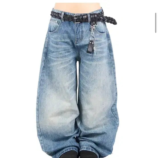 [BUNJANG] Litkeem Brush Washed Wide Jeans / 릿킴 BRUSH WASHED WIDE JEANS